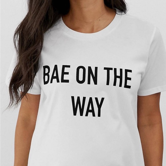 ASOS | Maternity T-Shirt | ‘Bae on the Way’ - Picture 2 of 2